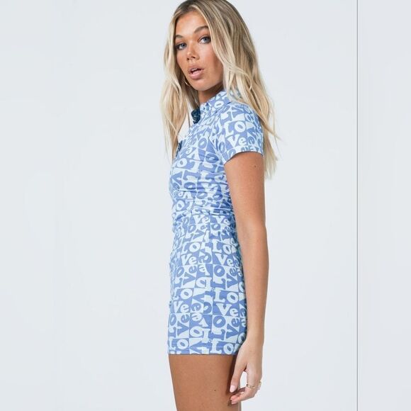 Princess Polly Motel Jeeves Love Checkered Fitted Short Sleeve Mini Dres… - Picture 6 of 12